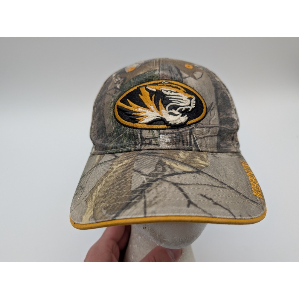 47 Brand Missouri Mizzou Tigers Camo Adjustable Hat RealTree Baseball Cap OSFA